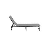 Paris Prix Chaise Longue En Métal "Majken" 190cm Gris