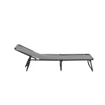 Paris Prix Chaise Longue En Métal "Majken" 190cm Gris
