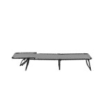 Paris Prix Chaise Longue En Métal "Majken" 190cm Gris