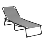 paris prix Chaise Longue en Métal "Majken" 190cm Gris