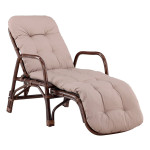 paris prix Chaise Longue en Rotin "Nella" 177cm Noyer