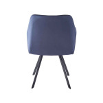 Paris Prix Chaise Matelassée En Velours "Amber" 85cm Bleu