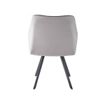 Paris Prix Chaise Matelassée En Velours "Amber" 85cm Gris