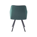 Paris Prix Chaise Matelassée En Velours "Amber" 85cm Vert