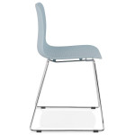 Paris Prix Chaise Moderne "Valkyrie" 82cm Bleu & Argent