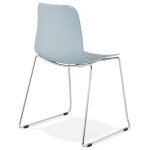 Paris Prix Chaise Moderne "Valkyrie" 82cm Bleu & Argent
