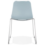 Paris Prix Chaise Moderne "Valkyrie" 82cm Bleu & Argent