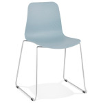 paris prix Chaise Moderne "Valkyrie" 82cm Bleu & Argent