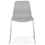 Paris Prix Chaise Moderne "Valkyrie" 82cm Gris & Argent