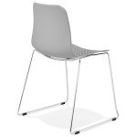 Paris Prix Chaise Moderne "Valkyrie" 82cm Gris & Argent