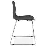 Paris Prix Chaise Moderne "Valkyrie" 82cm Noir & Argent