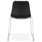 Paris Prix Chaise Moderne "Valkyrie" 82cm Noir & Argent