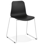 paris prix Chaise Moderne "Valkyrie" 82cm Noir & Argent