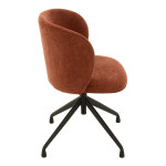 Paris Prix Chaise Pivotante Design "Gena" 56cm Bordeaux