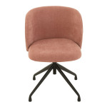 Paris Prix Chaise Pivotante Design "Gena" 56cm Rose Clair