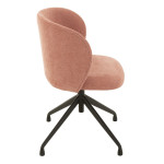 Paris Prix Chaise Pivotante Design "Gena" 56cm Rose Clair