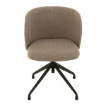 Paris Prix Chaise Pivotante En Lin "Gena" 56cm Marron