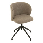 paris prix Chaise Pivotante en Lin "Gena" 56cm Marron