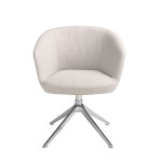 Paris Prix Chaise Pivotante En Tissu "Selma" 80cm Gris Clair