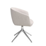 Paris Prix Chaise Pivotante En Tissu "Selma" 80cm Gris Clair