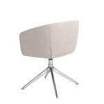 Paris Prix Chaise Pivotante En Tissu "Selma" 80cm Gris Clair
