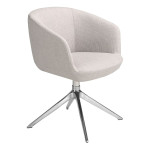 paris prix Chaise Pivotante en Tissu "Selma" 80cm Gris Clair