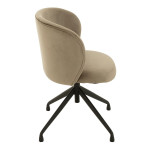 Paris Prix Chaise Pivotante En Velours "Gena" 56cm Gris Foncé