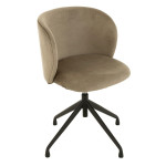 paris prix Chaise Pivotante en Velours "Gena" 56cm Gris Foncé