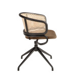 Paris Prix Chaise Pivotante En Velours "Sonya" 74cm Marron