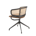Paris Prix Chaise Pivotante En Velours "Sonya" 74cm Marron