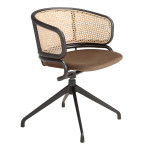 paris prix Chaise Pivotante en Velours "Sonya" 74cm Marron
