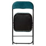 Paris Prix Chaise Pliante En Velours "Basic" 79cm Bleu