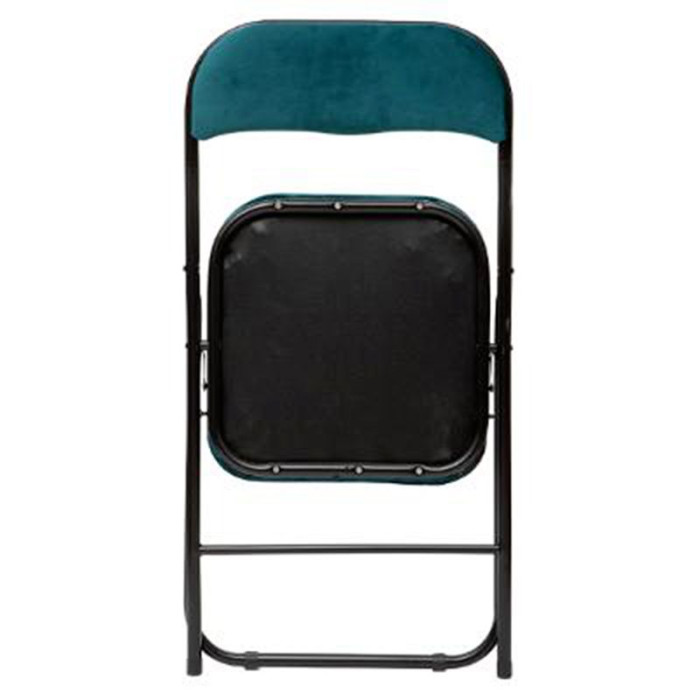 Paris Prix Chaise Pliante En Velours "Basic" 79cm Bleu