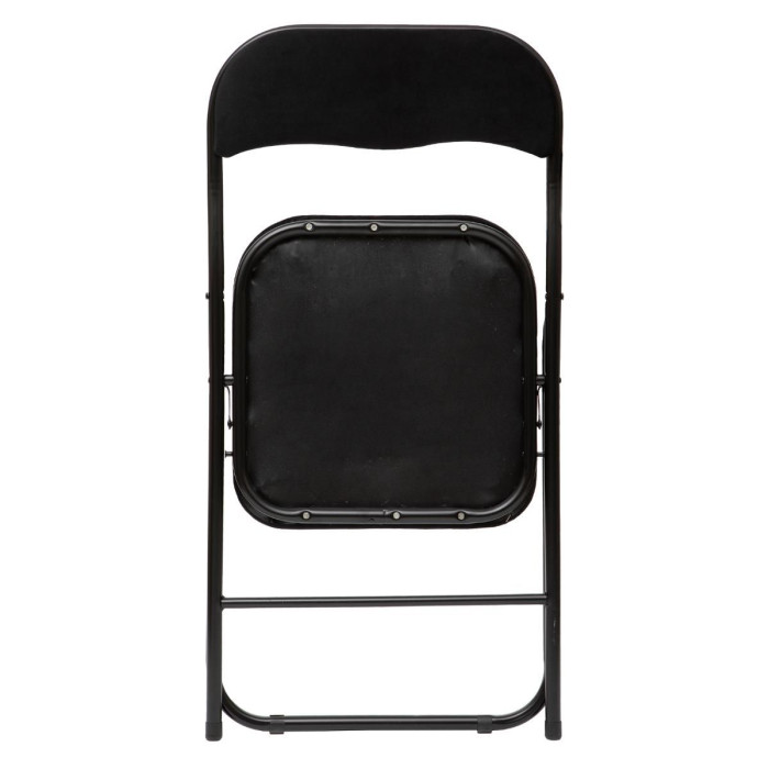 Paris Prix Chaise Pliante En Velours "Basic" 79cm Noir