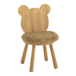 paris prix Chaise pour Enfant en Bois "Ours" 61cm Naturel
