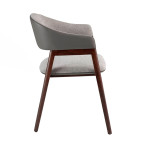 Paris Prix Chaise Rembourrée Design "Tania" 79cm Gris