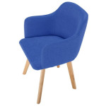Paris Prix Chaise Scandinave En Tissu "Sweet Color" 76cm Bleu