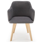 Paris Prix Chaise Scandinave En Tissu "Sweet Color" 76cm Gris Foncé