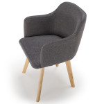 Paris Prix Chaise Scandinave En Tissu "Sweet Color" 76cm Gris Foncé