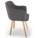 Paris Prix Chaise Scandinave En Tissu "Sweet Color" 76cm Gris Foncé