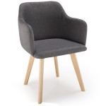 paris prix Chaise Scandinave en Tissu "Sweet Color" 76cm Gris Foncé