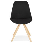 Paris Prix Chaise Scandinave "Lademo" 82cm Noir & Naturel