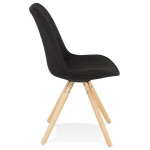 Paris Prix Chaise Scandinave "Lademo" 82cm Noir & Naturel