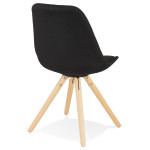 Paris Prix Chaise Scandinave "Lademo" 82cm Noir & Naturel