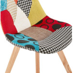 Paris Prix Chaise Scandinave Patchwork "Aury" 82cm Multicolore