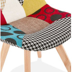 Paris Prix Chaise Scandinave Patchwork "Aury" 82cm Multicolore