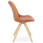 Paris Prix Chaise Scandinave "Yolanda" 82cm Brun & Naturel