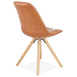 Paris Prix Chaise Scandinave "Yolanda" 82cm Brun & Naturel