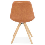 Paris Prix Chaise Scandinave "Yolanda" 82cm Brun & Naturel