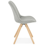 Paris Prix Chaise Scandinave "Yolanda" 82cm Gris & Naturel